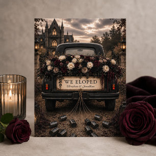 Nós Fugimos Camionete Vintage Ímã Floral Carmesim