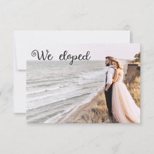 Nós fugimos cartão de anúncio moderno minimalista 