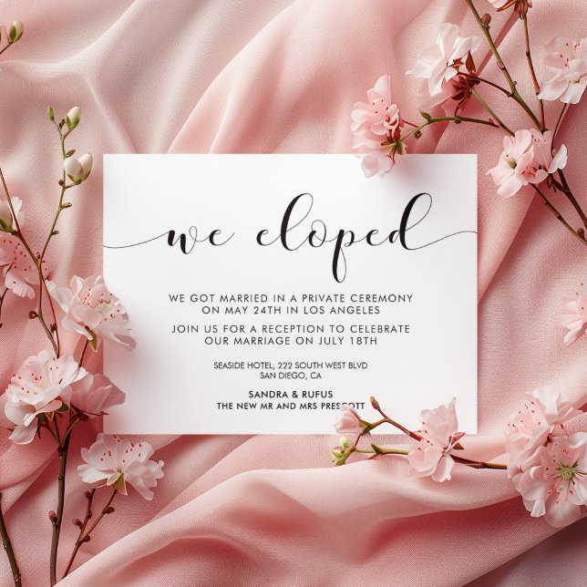 Nós fugimos do anúncio preto e branco Elegante (Criador carregado)