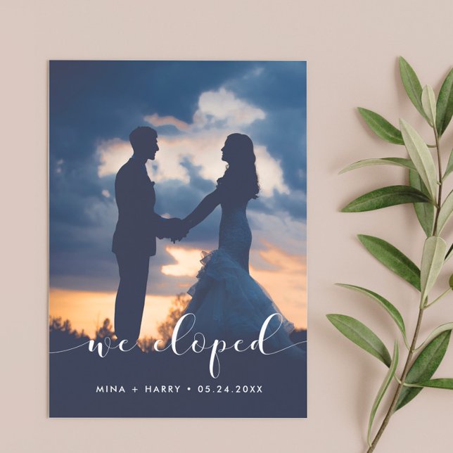 Nós fugimos do cartão com fotos de anúncio Elegant (Criador carregado)