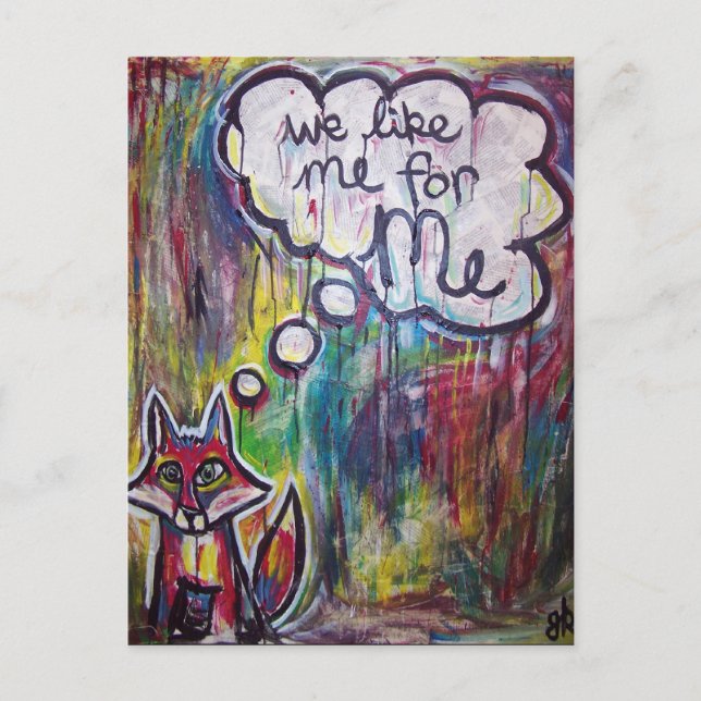 Nós gostamos de mim para mim cartão poste (Frente)