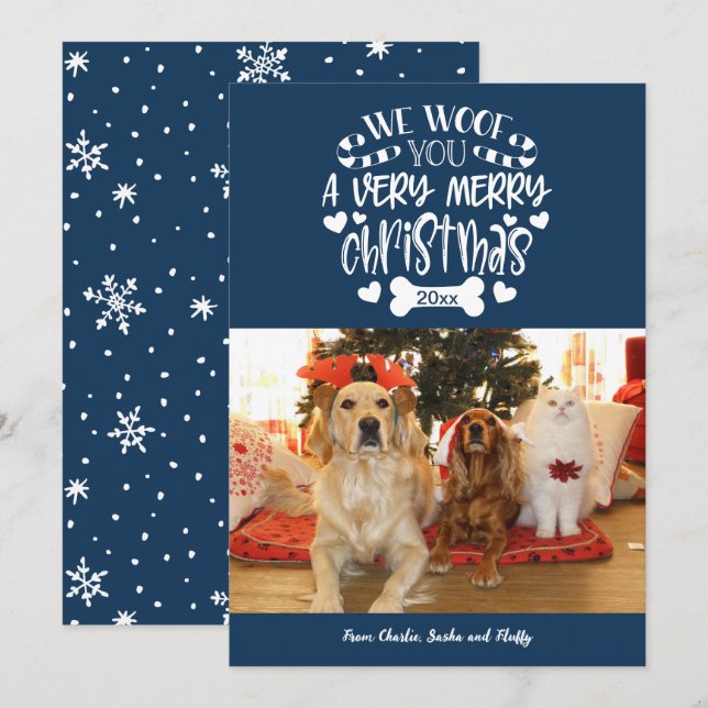 Nós Lhe Damos Um Feliz Cartão De Férias De Natal (Frente/Verso)