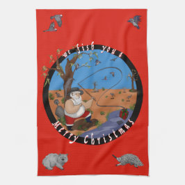 Nós lhe damos um Feliz Natal - uma toalha de chá A