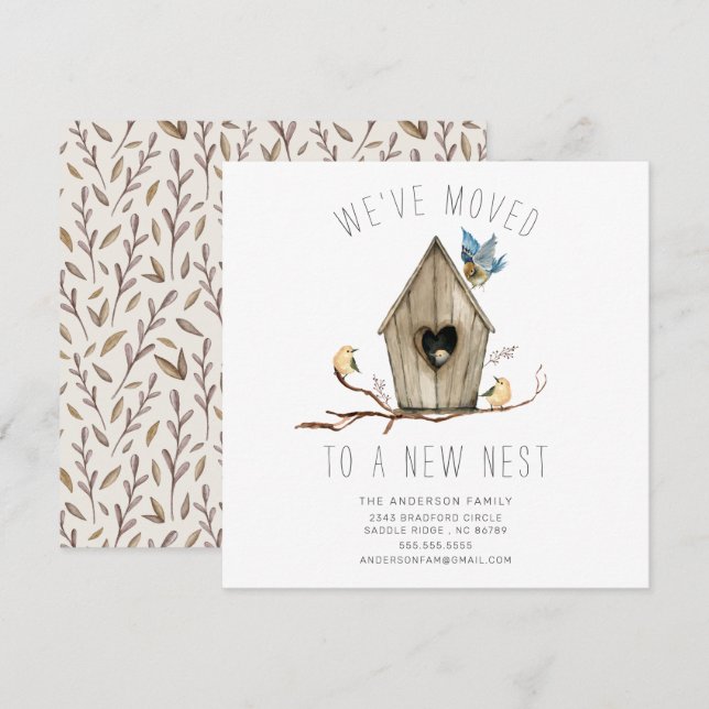 Nós movemos novo anúncio móvel do ninho (Frente/Verso)