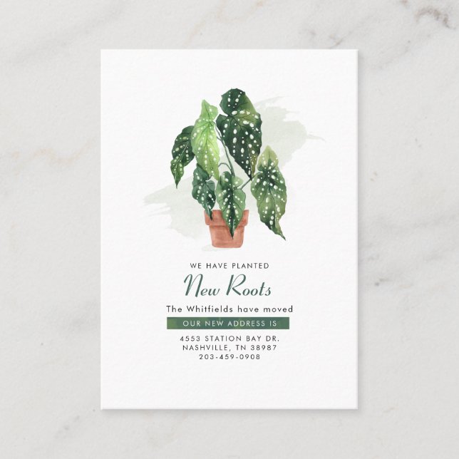 Nós movemos o anúncio móvel Elegante de aquarela (Frente)