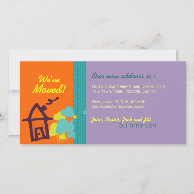 Nós movemos o Cartão com fotos de pastéis (Frente)