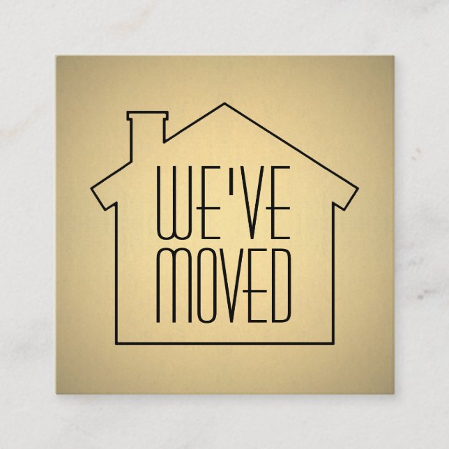 Nós movemos o cartão moderno preto e Dourado do (Frente)