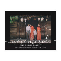 Nós movemos o cartão postal do anúncio de foto pre