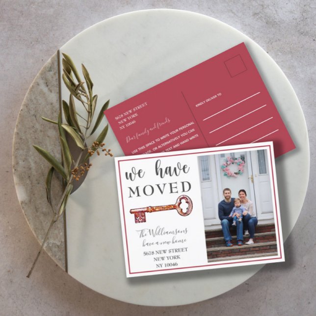 Nós Mudamos Anúncio de Mudança com Chave Vermelha (Criador carregado)