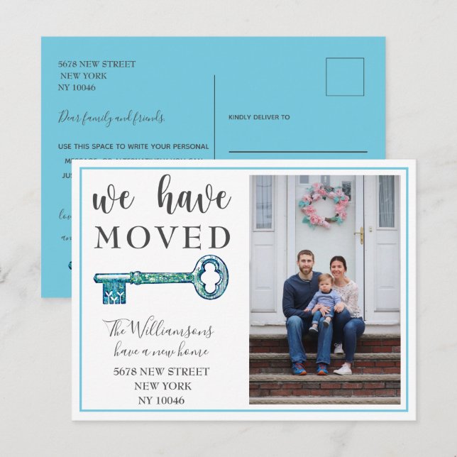 Nós Mudamos Anúncio de Mudança da Chave Azul de Fo (Frente/Verso)