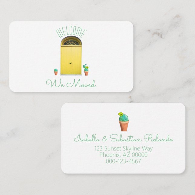 Nós Mudamos O Anúncio Da Porta Amarela Sudoeste Ca (Frente/Verso)