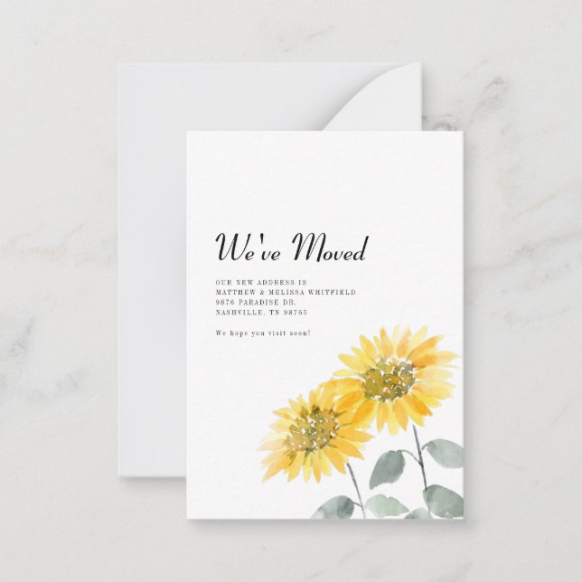 Nós Mudamos O Anúncio De Movimento De Girassol (Frente)