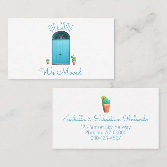 Nós Mudamos O Anúncio No Sudoeste Do Cactus (Frente/Verso)