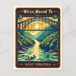 Nos mudamos para West Virginia Cartão postal Vin