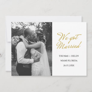 Nós nos casamos anúncio de casamento