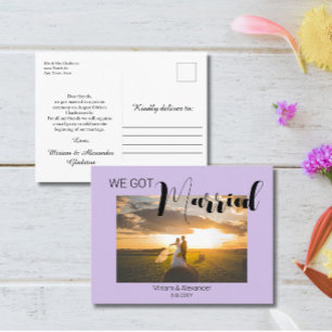Nós nos casamos Anúncio de casamento Cartão postal