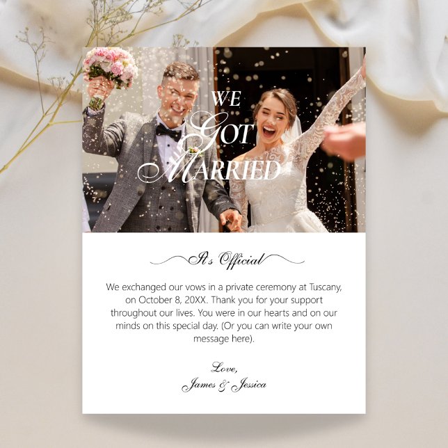 Nós nos casamos anúncio de foto de casamento (Criador carregado)