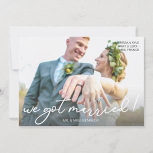 Nós Nos Casamos Com O Anúncio De Tipografia E Fo