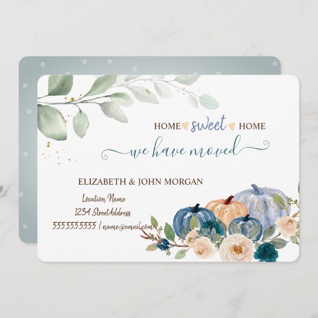 Nós Nos Mudamos, Abóbora De Aquarela, Flores, Folh (Frente/Verso)