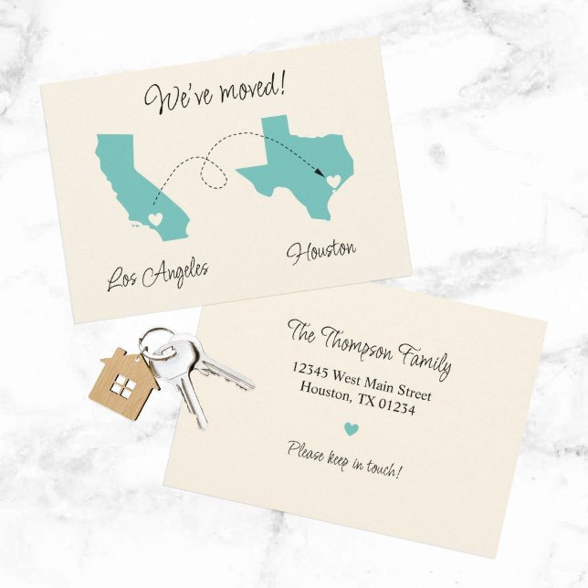 Nós nos mudamos! Anúncio de Estado para Estado (Criador carregado)