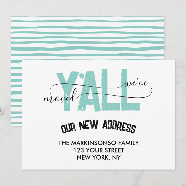 Nós nos mudamos Anúncio de mudança (Frente/Verso)