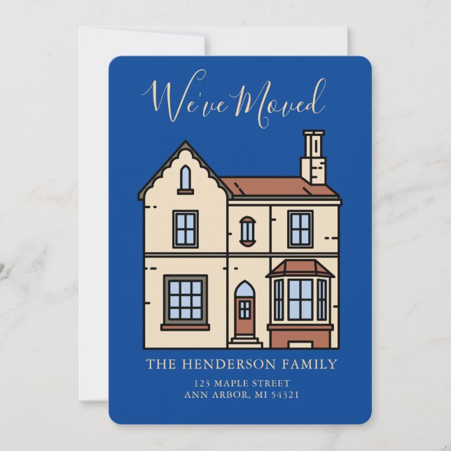 Nós nos mudamos Anúncio de Mudança para Nova Casa (Frente)