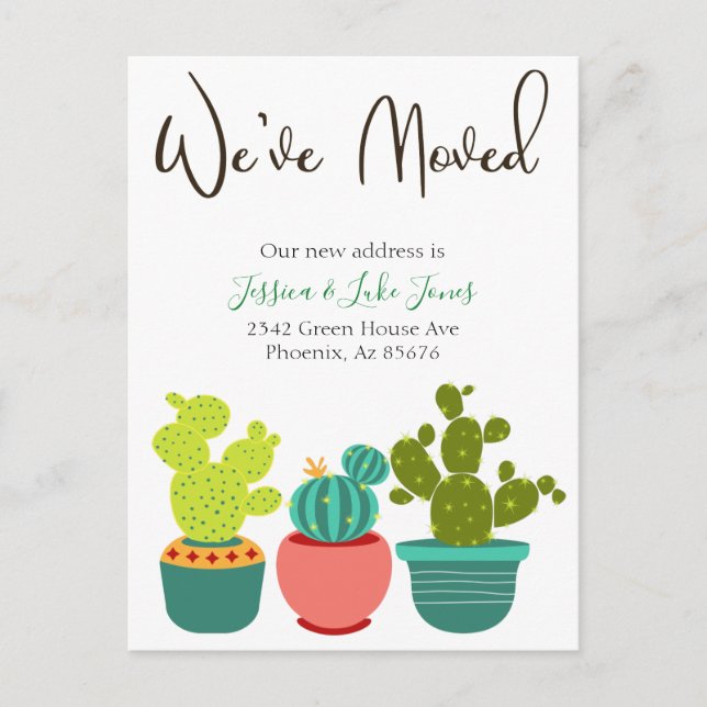 Nós nos mudamos - Anúncio de novo endereço Casa Ca (Frente)