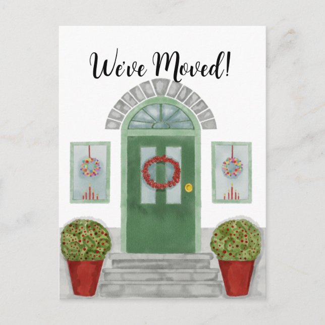 Nós nos mudamos! Cartão de Natal (Frente)