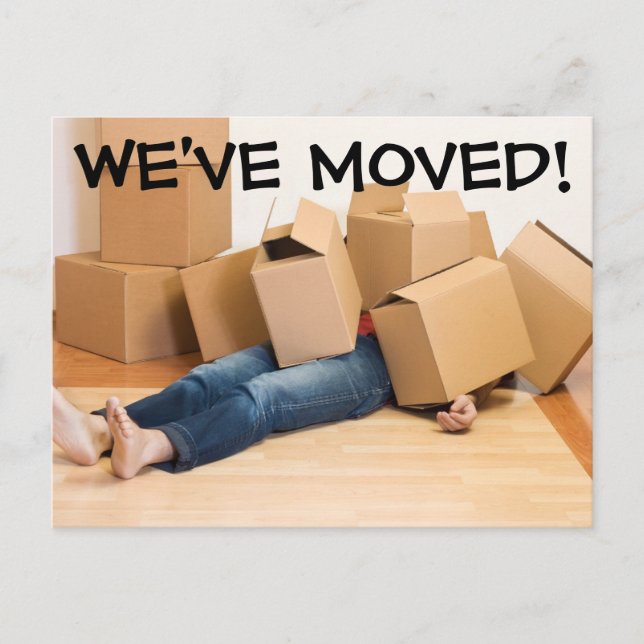 Nós nos mudamos - Cartão postal de mudança de ende (Frente)