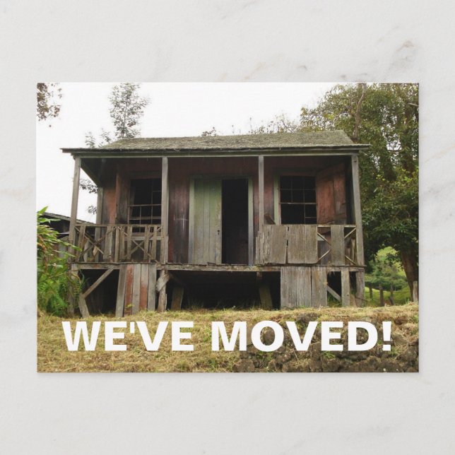Nós nos mudamos - Cartão postal de mudança de ende (Frente)