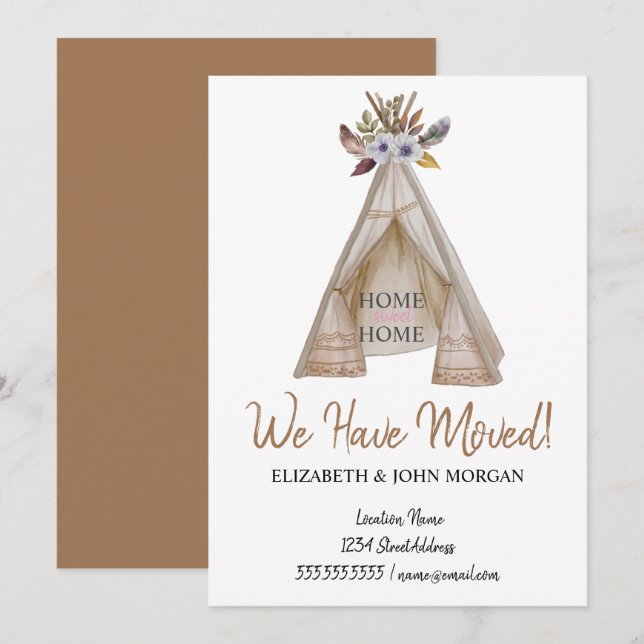 Nós nos mudamos,Floral Tent Moving (Frente/Verso)
