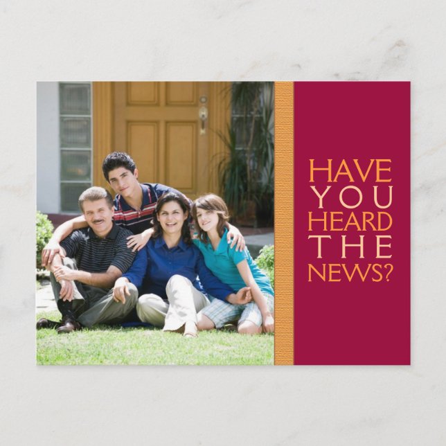 Nós nos mudamos! Fotografia do novo lar no cartão  (Frente)