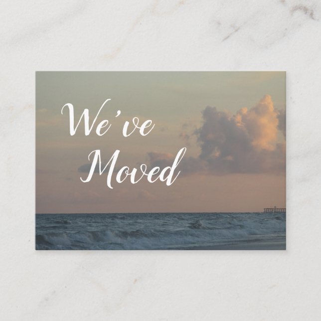 Nós nos mudamos para a praia, cartão de gabinete d (Frente)