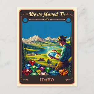 Nós nos mudamos para Idaho Cartão postal Vintage