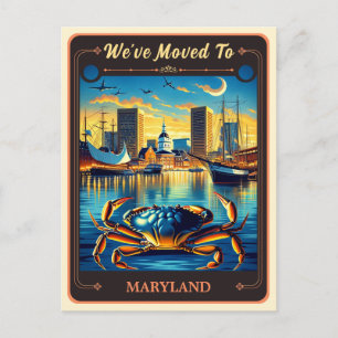 Nós nos mudamos para Maryland Cartão Postal Anti