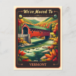 Nós nos mudamos para Vermont | Cartão postal Vinta