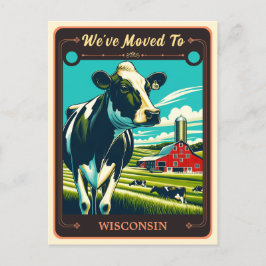 Nós nos mudamos para Wisconsin | Cartão postal Vin