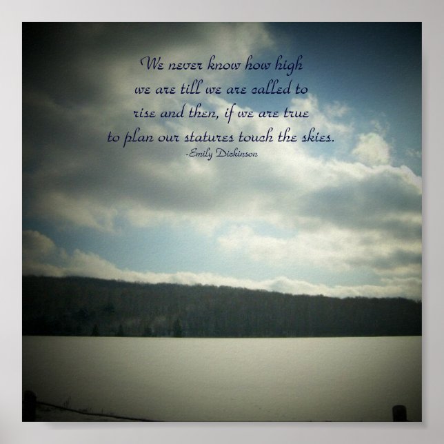 Nós nunca sabemos quão alto nós... citamos Poster (Frente)