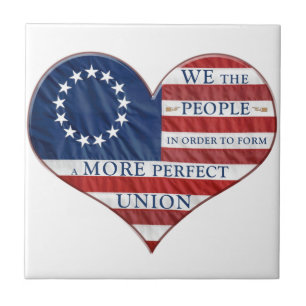 Nós, o Pessoas American Flag Heart