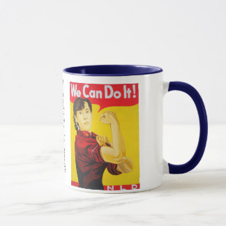 Nós podemos fazê-lo - Dalai Lama e caneca de Aung