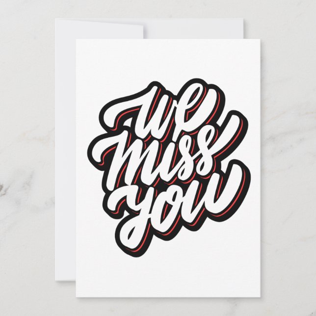 Nós sentimos falta do seu cartão (Frente)