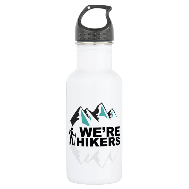 Nós somos Hikers 18oz Garrafa de Água Branca Inoce (Frente)