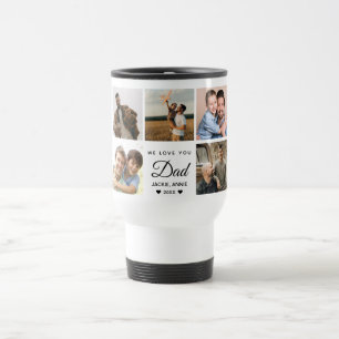 "Nós Te Amamos Papai" Caneca de Viagem com Foto