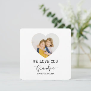 Nós Te Amo Vovô   Cartão com fotos Personalizado