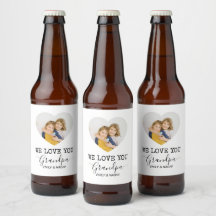 Nós Te Amo Vovô | Rótulo de Frasco de Cerveja Pers