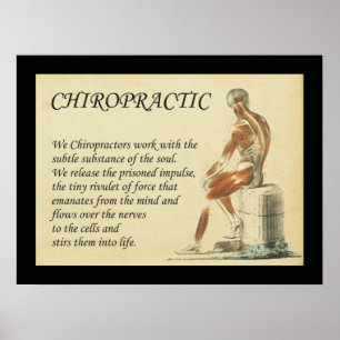 Nós trabalho dos Chiropractors com o poster da