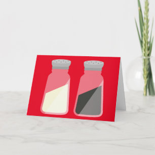 Nós vamos junto como o cartão de sal e de piment