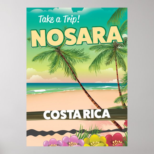 Nosara poster de viagens costa-riquenho (Frente)