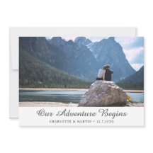 Nossa Aventura Começa Cartões salve a data Fotográ