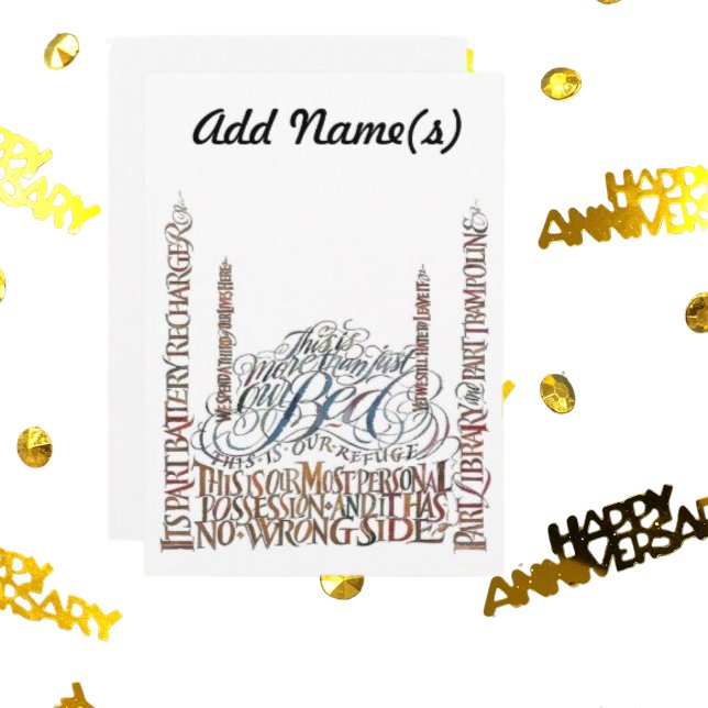 Nossa Cama Não Tem Cartão De Aniversário Do Lado E (Criador carregado)